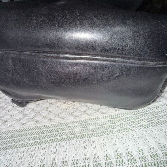 Vintage ASHTON USA Black Leather Mini Backpack | 90s Minimalist Made in USA - Picture 12 of 15